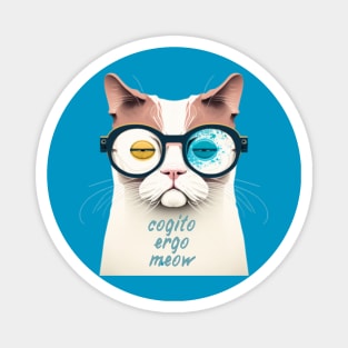 Cogito ergo meow Magnet